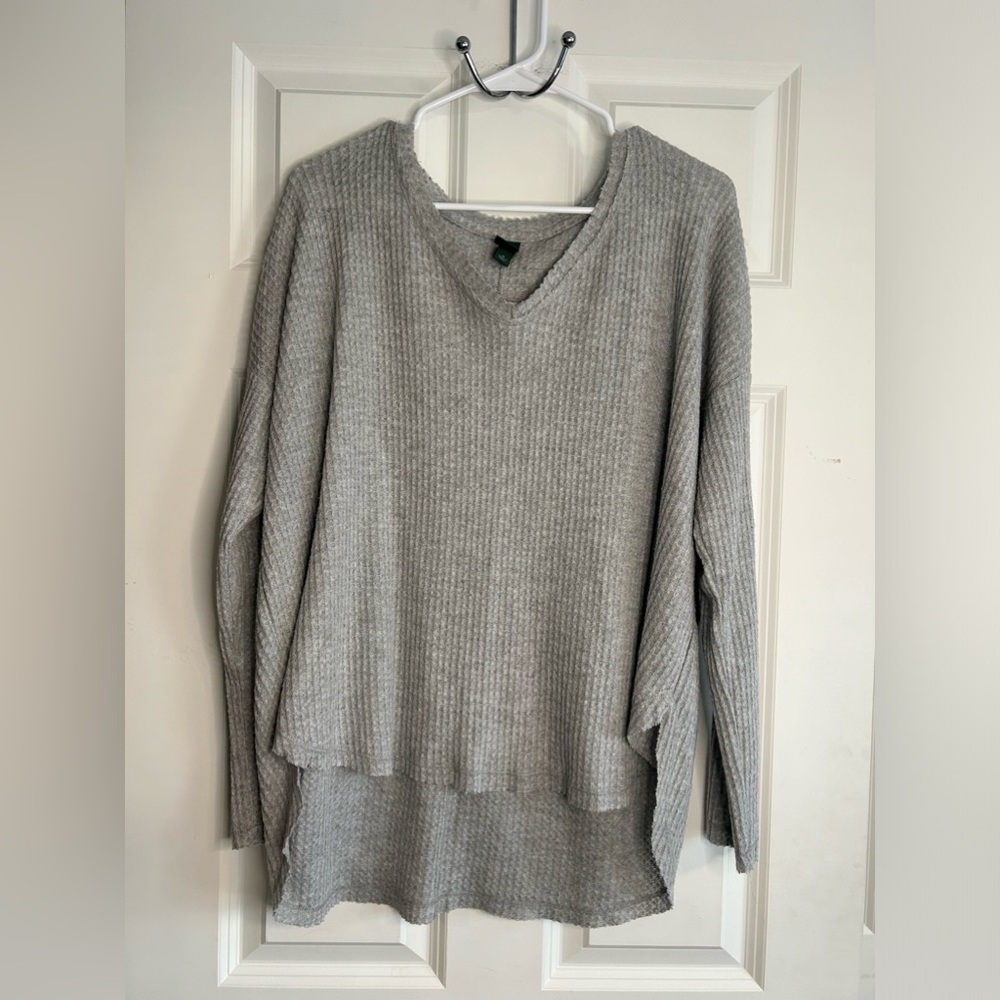 Wild‎ Fable Gray Long Sleeve Waffle Tee